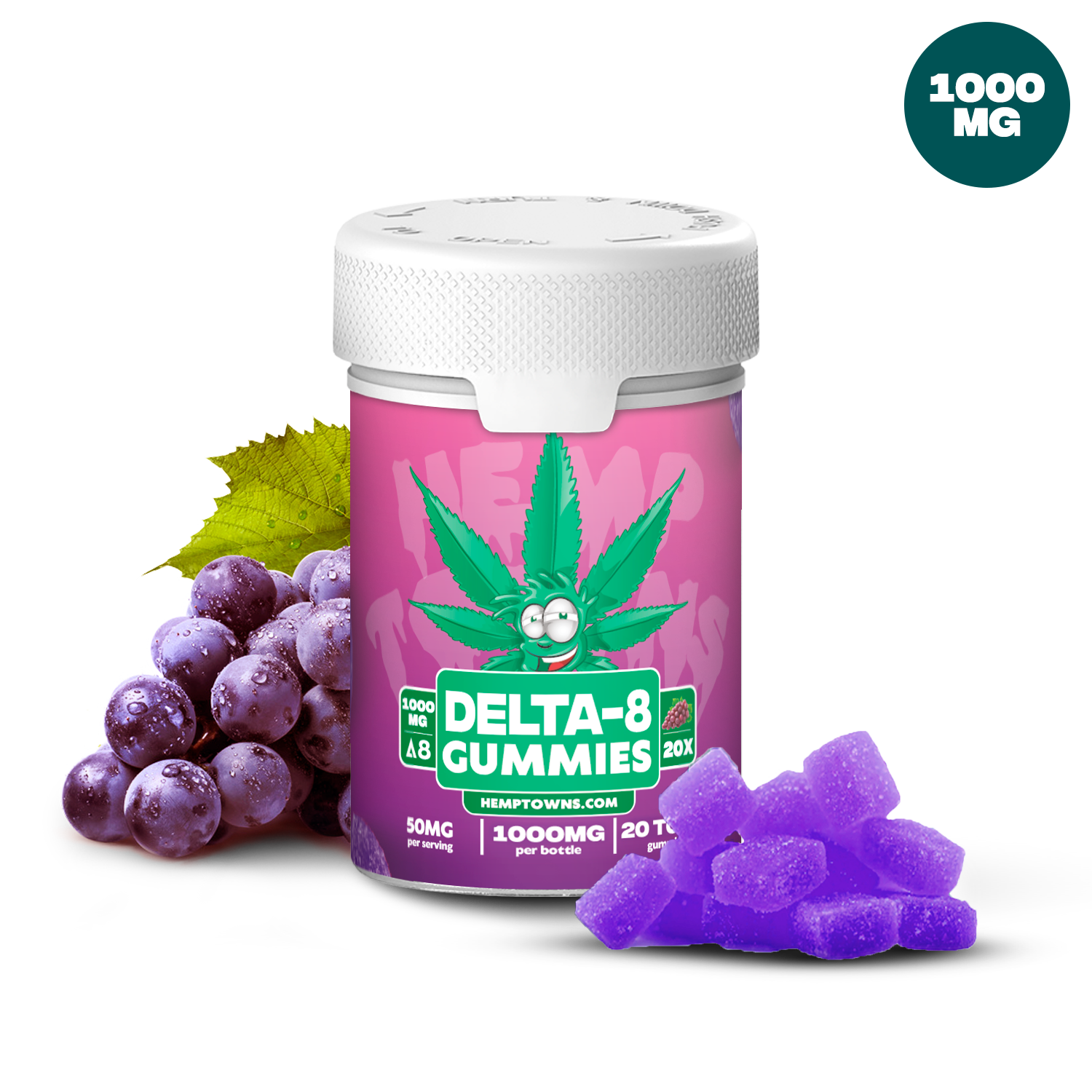 Gomitas de delta-8 THC de 1000 mg