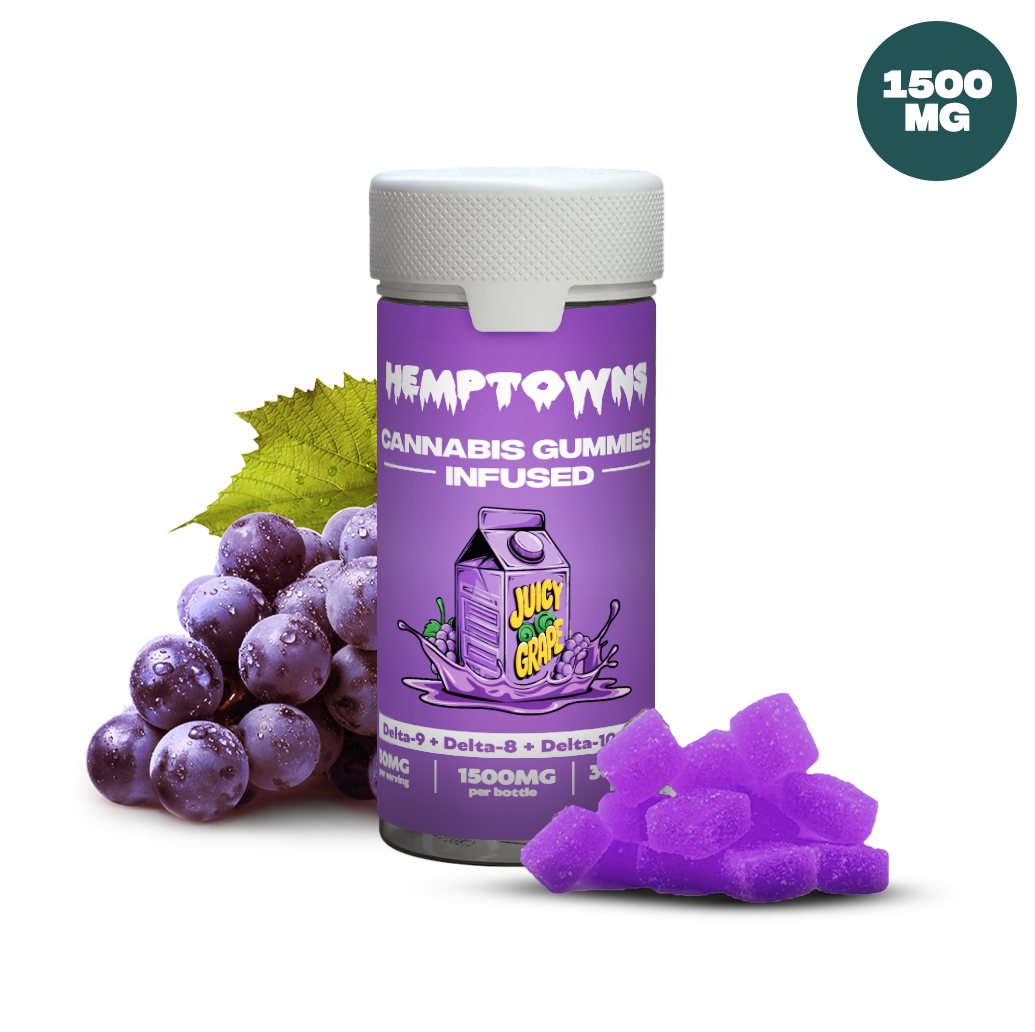Gomitas de THC Delta-8 + Delta-9 + Delta-10 de 1500 mg