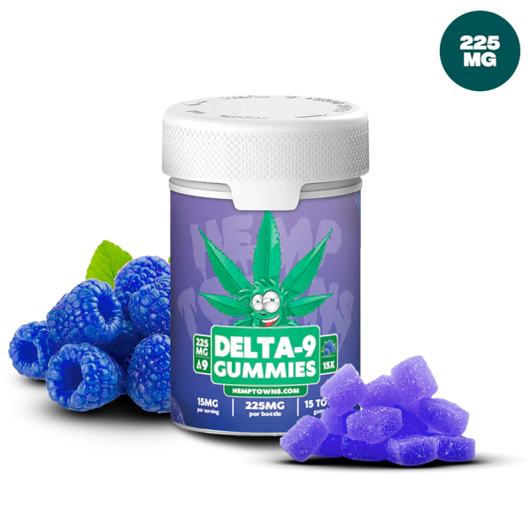 Gomitas de delta-9 THC de 225 mg