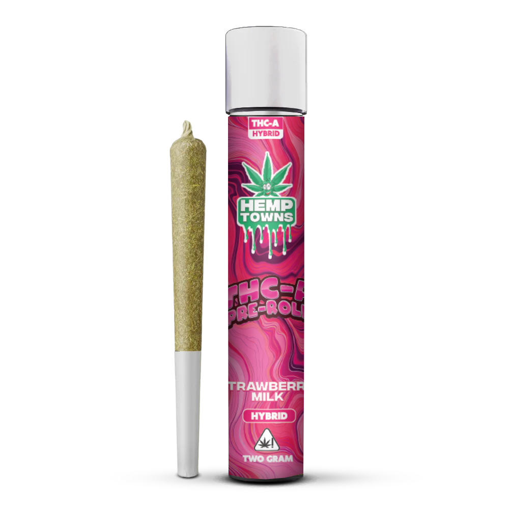 Pre-rollo THC-A | Leche de fresa | Híbrido | 2 gramos